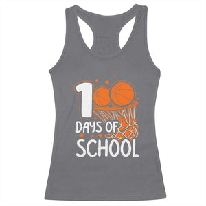 100 Days of Rocking School Basketball Racerback Tank Top Cool Kids Sports Gift