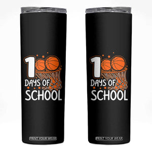 100 Days of Rocking School Basketball Skinny Tumbler Cool Kids Sports Gift