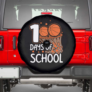 100 Days of Rocking School Basketball Spare Tire Cover Cool Kids Sports Gift