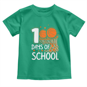 100 Days of Rocking School Basketball Toddler T Shirt Cool Kids Sports Gift