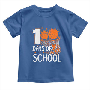 100 Days of Rocking School Basketball Toddler T Shirt Cool Kids Sports Gift
