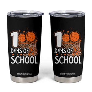100 Days of Rocking School Basketball Tumbler Cup Cool Kids Sports Gift