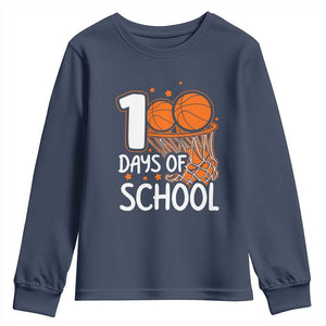 100 Days of Rocking School Basketball Youth Sweatshirt Cool Kids Sports Gift