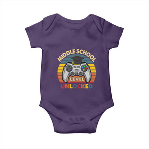 Middle School Level Unlocked Baby Onesie Funny Gamer First Day of Middle School
