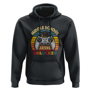 Middle School Level Unlocked Hoodie Happy First Day of Middle School TS01 Black Print Your Wear