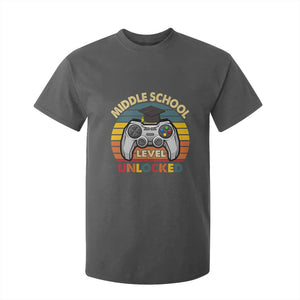 Middle School Level Unlocked T Shirt For Kid Funny Gamer First Day of Middle School