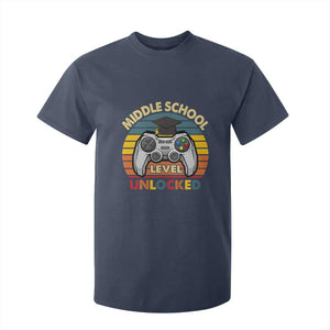 Middle School Level Unlocked T Shirt For Kid Funny Gamer First Day of Middle School