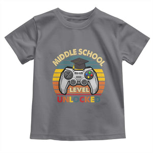 Middle School Level Unlocked Toddler T Shirt Funny Gamer First Day of Middle School