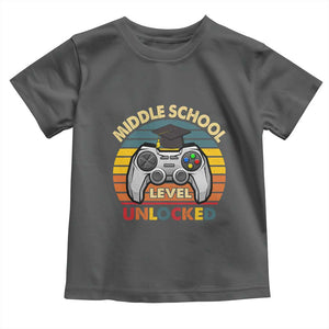 Middle School Level Unlocked Toddler T Shirt Funny Gamer First Day of Middle School