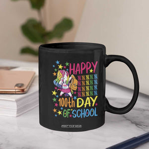 Happy 100th Day of School Unicorn Coffee Mug Magical Girls Celebration Gift