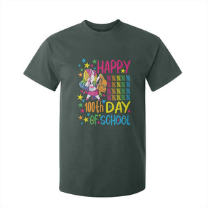 Happy 100th Day of School Unicorn T Shirt For Kid Magical Girls Celebration Gift
