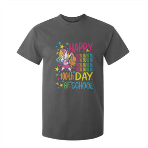 Happy 100th Day of School Unicorn T Shirt For Kid Magical Girls Celebration Gift