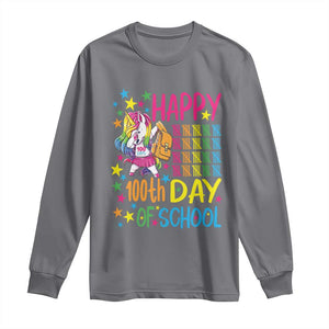 Happy 100th Day of School Unicorn Long Sleeve Shirt Magical Girls Celebration Gift