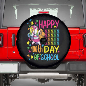Happy 100th Day of School Unicorn Spare Tire Cover Magical Girls Celebration Gift