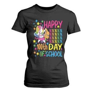 Happy 100th Day of School Unicorn T Shirt For Women Magical Girls Celebration Gift