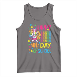 Happy 100th Day of School Unicorn Tank Top Magical Girls Celebration Gift