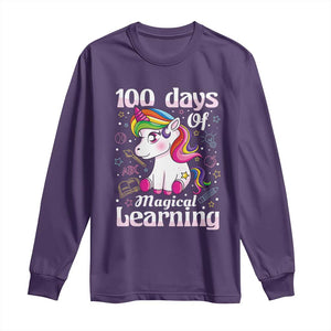 Magical Unicorn 100th Day of School Long Sleeve Shirt Cute Girls Celebration Gift