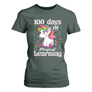 Magical Unicorn 100th Day of School T Shirt For Women Cute Girls Celebration Gift
