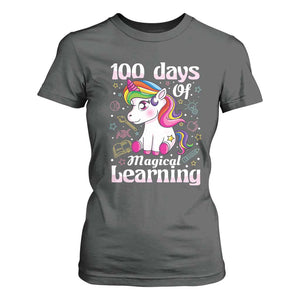 Magical Unicorn 100th Day of School T Shirt For Women Cute Girls Celebration Gift