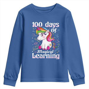Magical Unicorn 100th Day of School Youth Sweatshirt Cute Girls Celebration Gift