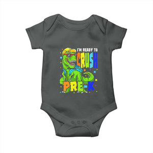 I am Ready To Crush Pre-K Dinosaur Baby Onesie Cool First Day of School Boy