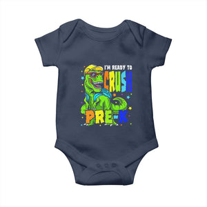 I am Ready To Crush Pre-K Dinosaur Baby Onesie Cool First Day of School Boy