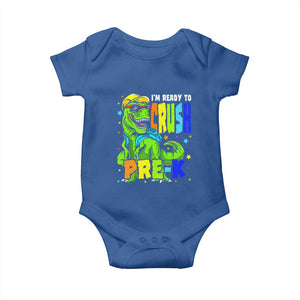 I am Ready To Crush Pre-K Dinosaur Baby Onesie Cool First Day of School Boy