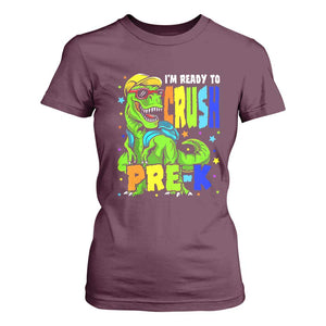 I am Ready To Crush Pre-K Dinosaur T Shirt For Women Cool First Day of School Boy
