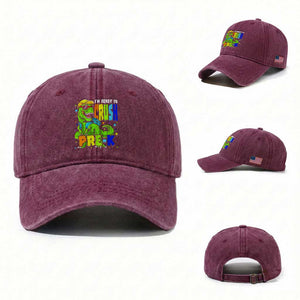I am Ready To Crush Pre-K Dinosaur Washed Cotton Baseball Cap Cool First Day of School Boy