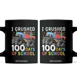 100 Days of School Monster Truck Coffee Mug Boys Crushing 100th Day Milestone
