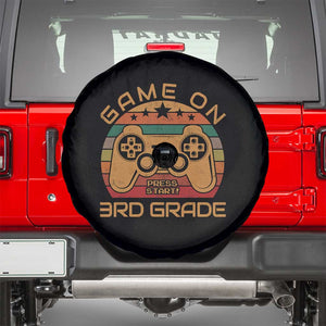Game On First Day of 3rd Grade Spare Tire Cover Funny Gamer Back to School Kids Gift