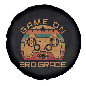 Game On First Day of 3rd Grade Spare Tire Cover Funny Gamer Back to School Kids Gift