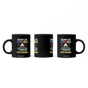 Shark Ready To Crush 4th Grade Coffee Mug Cool Boys First Day of School Gift