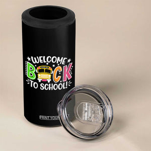 Welcome Back to School Bus Driver 4 in 1 Can Cooler Tumbler First Day for School Gifts