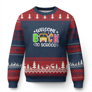 Welcome Back to School Bus Driver Ugly Christmas Sweater First Day for School Gifts