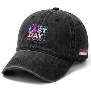 Para Life Beach Mode Washed Cotton Baseball Cap Funny Last Day of School Summer Vacation Gift