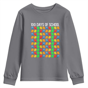 Master Builder 100 Days of School Youth Sweatshirt Funny Toy Building Blocks Gift