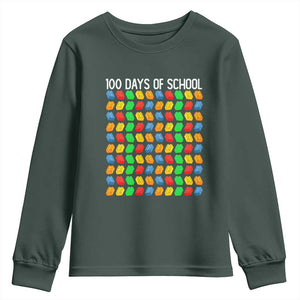 Master Builder 100 Days of School Youth Sweatshirt Funny Toy Building Blocks Gift