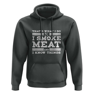 Funny Pitmaster Hoodie I Smoke Meat BBQ Smoker Grill Gift TS01 Dark Heather Print Your Wear