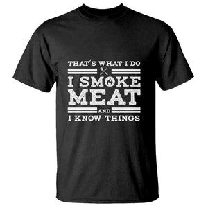 Funny Pitmaster T Shirt I Smoke Meat BBQ Smoker Grill Gift TS01 Black Print Your Wear
