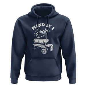 Mind if I Smoke - Funny BBQ Smoker & Grilling Hoodie TS01 Navy Print Your Wear