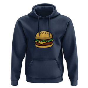 Hamburger Cheese BBQ Hoodie Cheeseburger Emoticon TS01 Navy Print Your Wear
