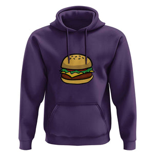 Hamburger Cheese BBQ Hoodie Cheeseburger Emoticon TS01 Purple Print Your Wear