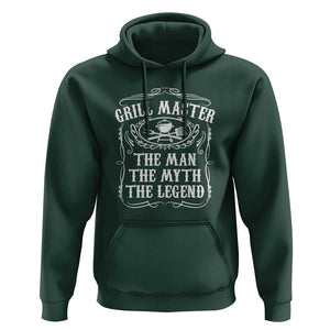 Master Legend BBQ Smoker Hoodie Grilling Enthusiast Gift, Funny BBQ Tee, Comfortable Cotton TS01 Dark Forest Green Print Your Wear