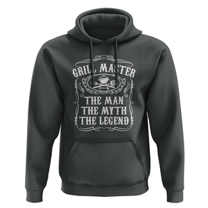 Master Legend BBQ Smoker Hoodie Grilling Enthusiast Gift, Funny BBQ Tee, Comfortable Cotton TS01 Dark Heather Print Your Wear
