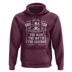 Master Legend BBQ Smoker Hoodie Grilling Enthusiast Gift, Funny BBQ Tee, Comfortable Cotton TS01 Maroon Print Your Wear