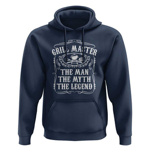 Master Legend BBQ Smoker Hoodie Grilling Enthusiast Gift, Funny BBQ Tee, Comfortable Cotton TS01 Navy Print Your Wear