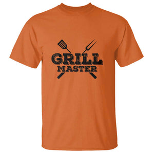 Grill Master BBQ Smoker T Shirt Barbecue Grilling Tee, Perfect for BBQ Enthusiasts, Comfortable Cotton TS01 Orange Print Your Wear