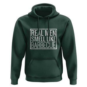 Real Men Smell Like Barbecue Hoodie Funny BBQ Grill Dad Grandpa Gift TS01 Dark Forest Green Print Your Wear