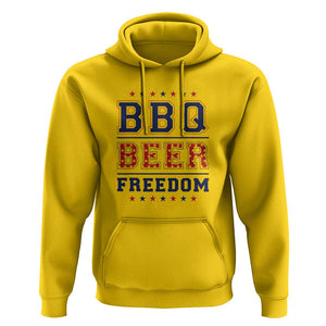Patriotic BBQ Hoodie Beer, Freedom, and BBQ Design TS01 Daisy Print Your Wear